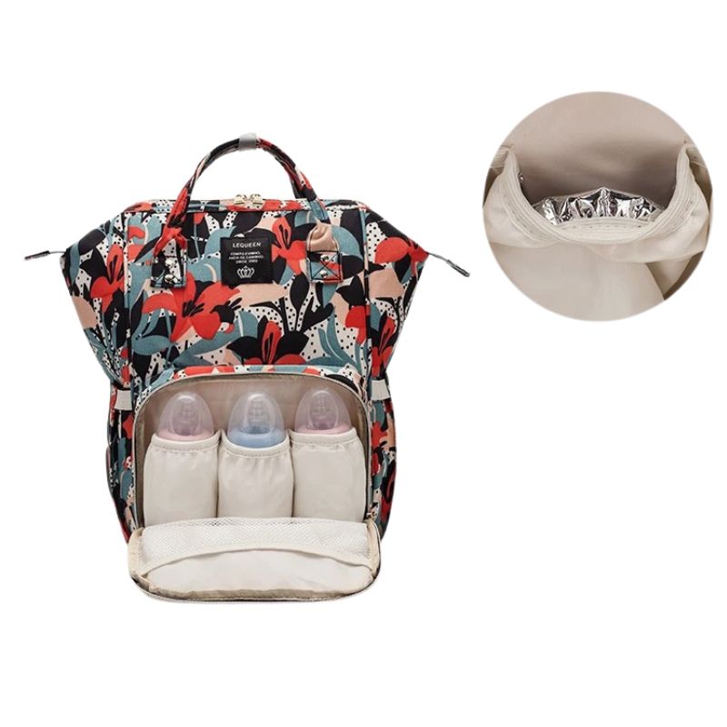 Sac à Dos à Langer Bébé Lequeen Élégant - mon-sac-a-langer
