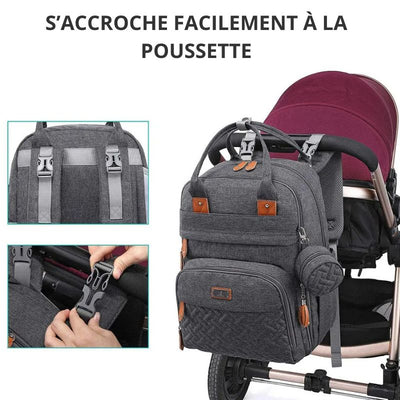 Sac à Dos à Langer Pratique avec Matelas et Support Tétine - mon-sac-a-langer