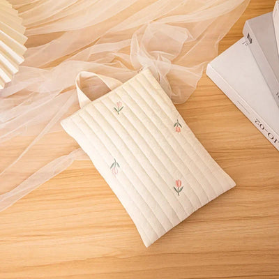 Élégant Sac à Couches Brodé en Coton - mon-sac-a-langer