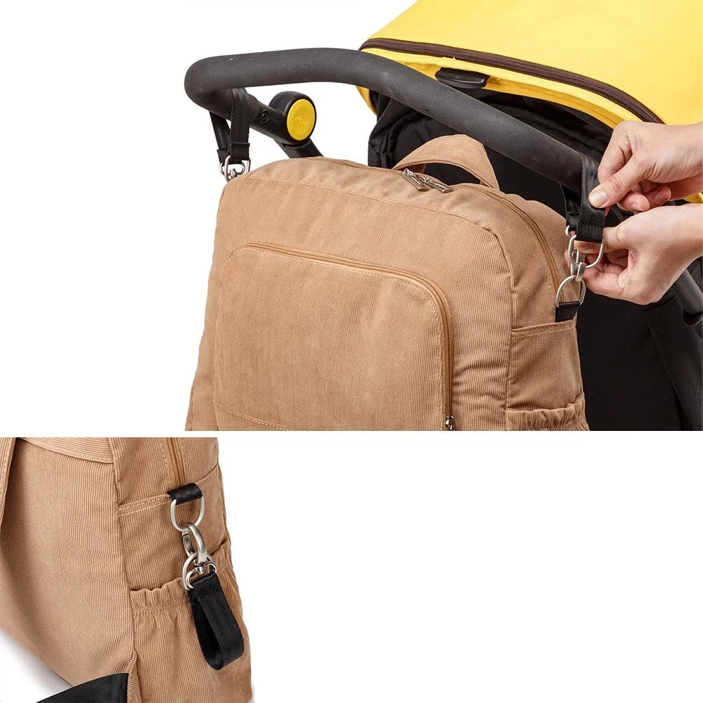Sac à Langer Soboba - Velours Côtelé Polyvalent et Élégant - mon-sac-a-langer