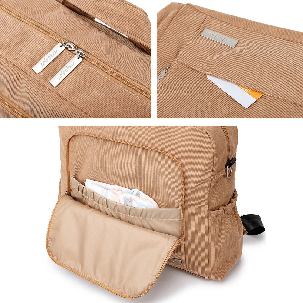 Sac à Langer Soboba - Velours Côtelé Polyvalent et Élégant - mon-sac-a-langer