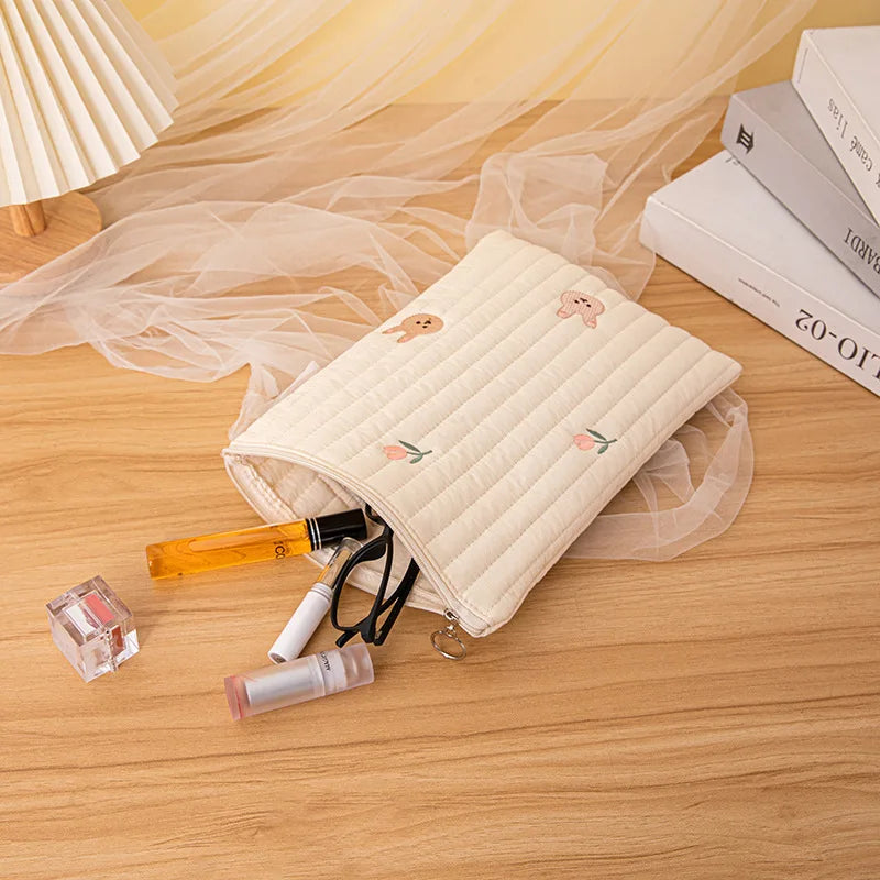 Élégant Sac à Couches Brodé en Coton - mon-sac-a-langer