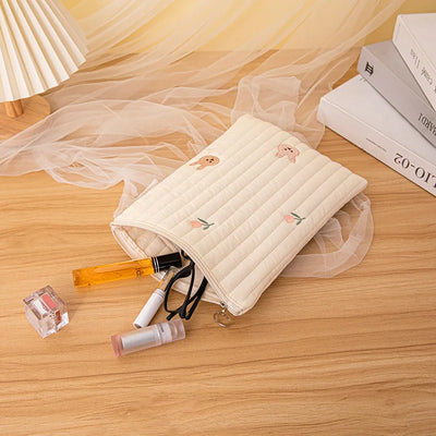 Élégant Sac à Couches Brodé en Coton - mon-sac-a-langer