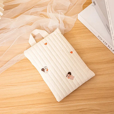 Élégant Sac à Couches Brodé en Coton - mon-sac-a-langer