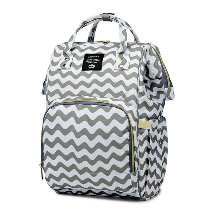 Sac à Dos à Langer Bébé Lequeen Élégant - mon-sac-a-langer