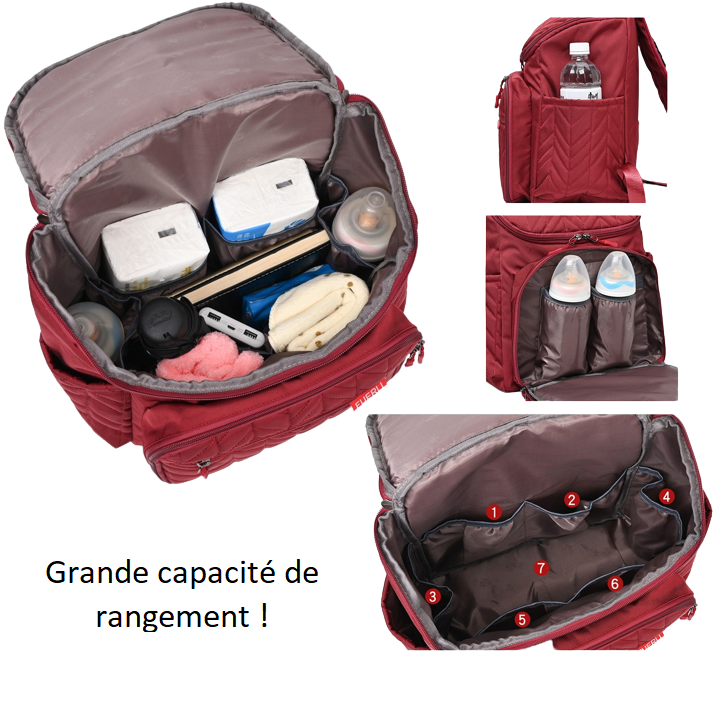 Élégant sac à dos à langer - Fuerli - mon-sac-a-langer