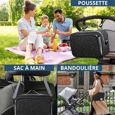 Sac à couches imperméable - Accessoire pour poussette - mon-sac-a-langer