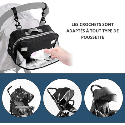 Sac à couches imperméable - Accessoire pour poussette - mon-sac-a-langer